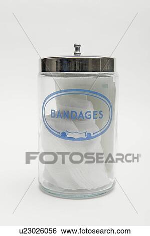 Jar of bandages View Large Photo Image Stock Photograph - Jar of bandages. Fotosearch