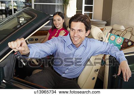 Picture - Man Holding Car Keys. Fotosearch