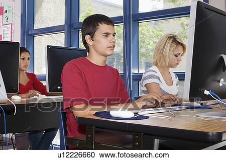 Stock Image - Modern High School Class. Fotosearch