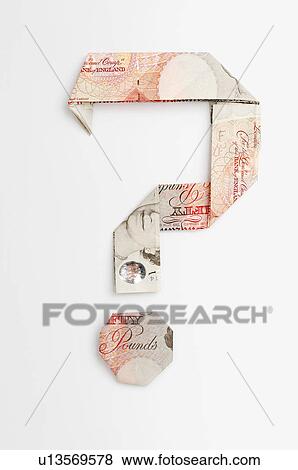 Question mark symbol made of folded banknotes View Large Photo Image Stock Photo - Question mark symbol made of folded banknotes. Fotosearch