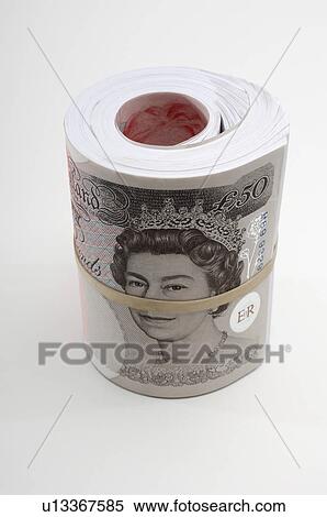 Roll of British paper currency View Large Photo Image Stock Photography - Roll of British paper currency. Fotosearch