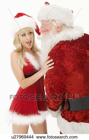 Picture - Santa Claus and Mrs Claus. Fotosearch