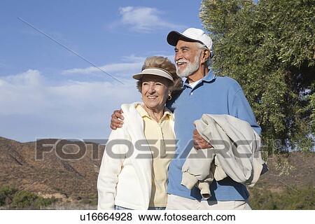 Stock Photo - Senior couple in the great outdoors. Fotosearch