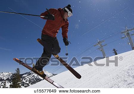 Stock Photo - Skier Jumping. Fotosearch