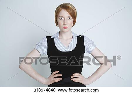 Studio shot of businesswoman View Large Photo Image Stock Image - Studio shot of businesswoman. Fotosearch