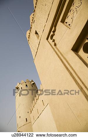 Stock Image - UAE, Dubai, architectural detail of Al Jahli Fort. Fotosearch