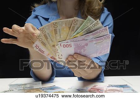 Woman Counting Money View Large Photo Image Stock Photography - Woman Counting Money. Fotosearch