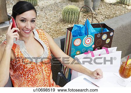 Stock Photo - Woman on a Shopping Trip. Fotosearch