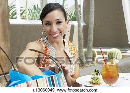 Stock Photo - Woman on a Shopping Trip. Fotosearch