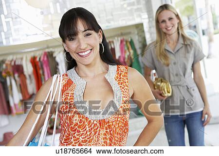 Young Women Shopping View Large Photo Image Picture - Young Women Shopping. Fotosearch