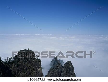 Stock Image - Mount Huangshan, Anhui Province, China. Fotosearch