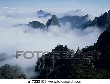 Stock Image - Mount Huangshan, Anhui Province, China. Fotosearch