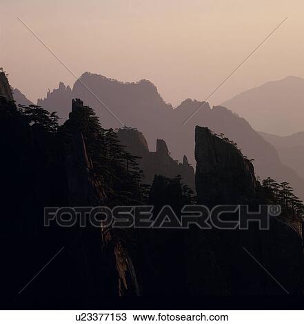 Stock Image - Mount Huangshan, Anhui Province, China. Fotosearch