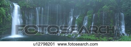 Stock Image - Shiraito Falls, Fujinomiya, Shizuoka, Japan. Fotosearch