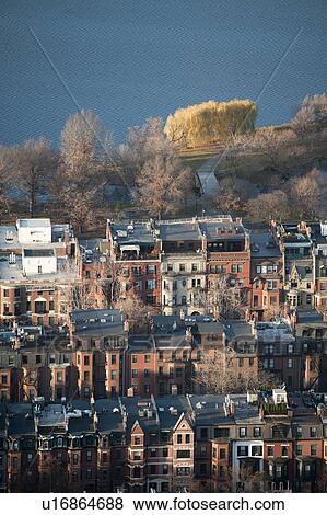 Stock Photo - Aerial view of Boston, Massachusetts, USA. Fotosearch