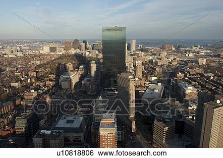 Stock Photograph - Aerial view of Boston, Massachusetts, USA. Fotosearch