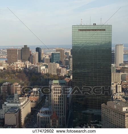 Aerial view of John Hancock Tower in Boston, Massachusetts, USA View Large Photo Image Stock Image - Aerial view of John Hancock Tower in Boston, Massachusetts, USA. Fotosearch