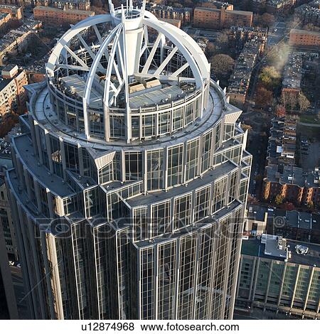 Stock Photo - Aerial view of skyscraper in Boston, Massachusetts, USA. Fotosearch