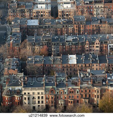 Aerial view of the city of Boston, Massachusetts, USA View Large Photo Image Stock Photo - Aerial view of the city of Boston, Massachusetts, USA. Fotosearch