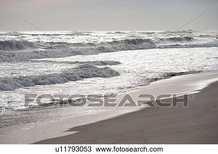 Stock Image - Amagansett Beach, The Hamptons, New York. Fotosearch