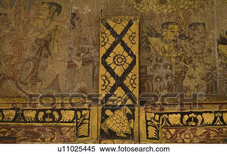 Stock Photography - Ancient illustrative wall in Bali. Fotosearch
