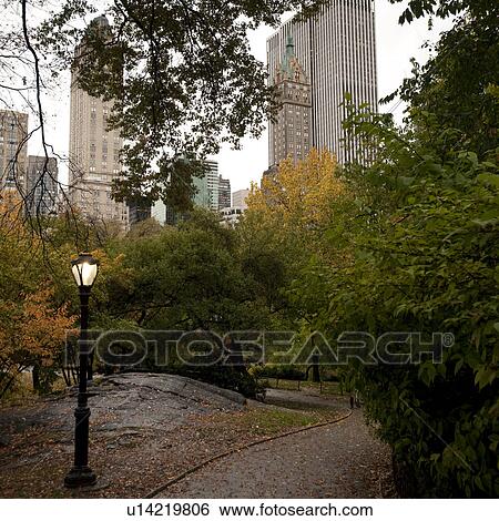 Stock Photograph - Autumn in Central Park in Manhattan, New York City, U. S. A.. Fotosearch