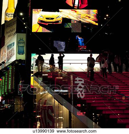 Stock Photo - Billboards in Times Square Manhattan, New York City, U. S. A.. Fotosearch