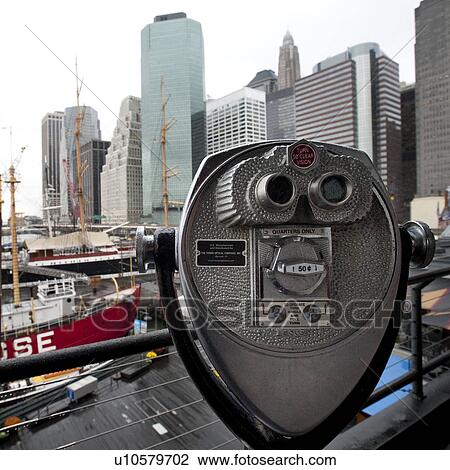 Binoculars on riverbank in Manhattan, New York City, U. S. A. View Large Photo Image Stock Image - Binoculars on riverbank in Manhattan, New York City, U. S. A.. Fotosearch