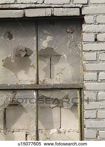 Stock Photography - Broken windows in Manhattan, New York City, U. S. A.. Fotosearch