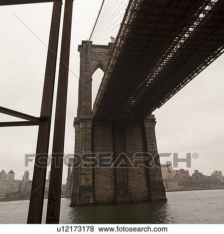 Stock Photo - Brooklyn Bridge in Manhattan, New York City, U. S. A.. Fotosearch