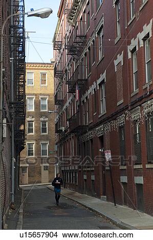 Picture - Buildings in the Little Italy district of Boston, Massachusetts, USA. Fotosearch