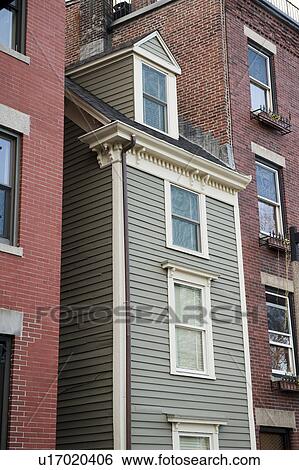 Stock Photograph - Buildings in the Little Italy district of Boston, Massachusetts, USA. Fotosearch
