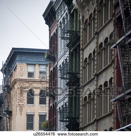 Stock Photograph - Buildings in the So Ho District of Manhattan, New York City, U. S. A.. Fotosearch