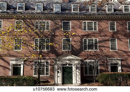 Stock Image - Buildings on the campus of Harvard University in Boston, Massachusetts, USA. Fotosearch