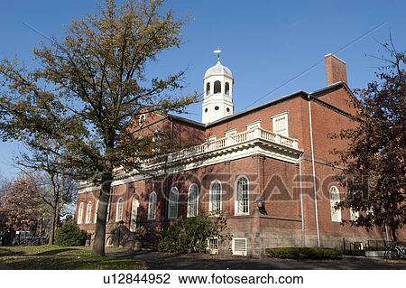 Stock Image - Buildings on the campus of Harvard University in Boston, Massachusetts, USA. Fotosearch