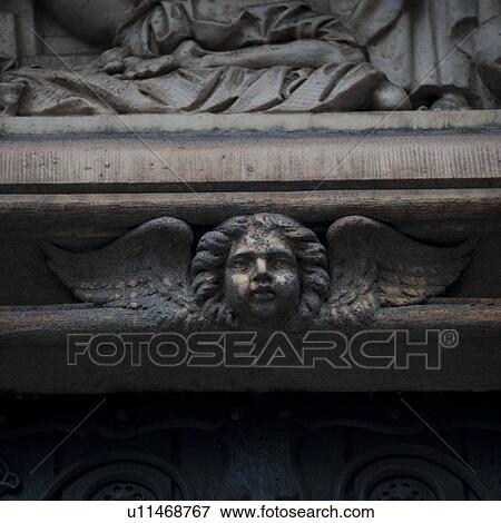 Carvings on exterior of buildings in Manhattan, New York City, U. S. A. View Large Photo Image Stock Photo - Carvings on exterior of buildings in Manhattan, New York City, U. S. A.. Fotosearch