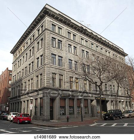 Stock Photo - Corner building in Boston, Massachusetts, USA. Fotosearch