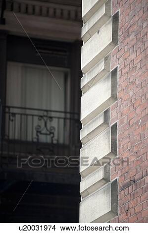 Picture - Corner of a building in Boston, Massachusetts, USA. Fotosearch