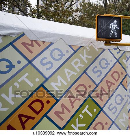Crosswalk sign in Manhattan, New York City, U. S. A. View Large Photo Image Stock Image - Crosswalk sign in Manhattan, New York City, U. S. A.. Fotosearch