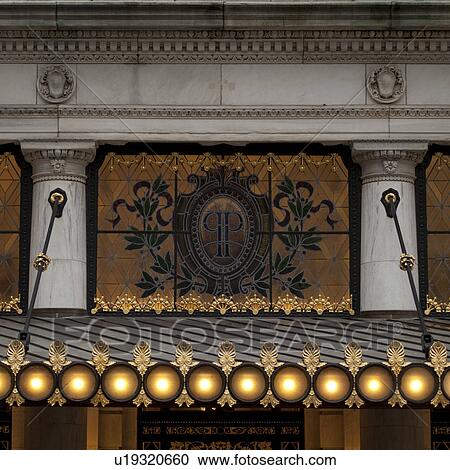 Stock Image - Decorative canopy at the Plaza Hotel in Manhattan, New York City, U. S. A.. Fotosearch