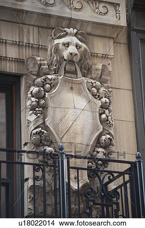 Picture - Decorative exterior wall on a bulilding in Boston, Massachusetts, USA. Fotosearch