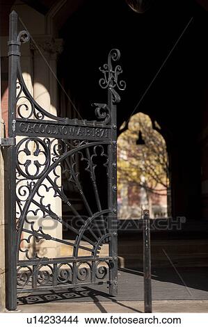 Picture - Decorative gate on Harvard University campus in Boston, Massachusetts, USA. Fotosearch