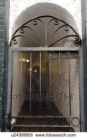 Stock Photography - Decorative gate to building in Boston, Massachusetts, USA. Fotosearch