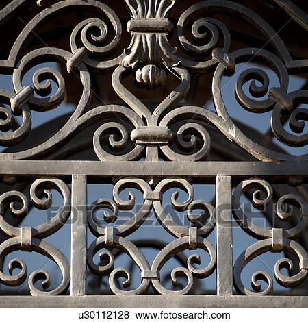 Stock Photo - Decorative ironworks in Boston, Massachusetts, USA. Fotosearch