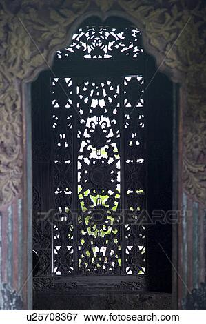 Stock Photo - Decorative window in Bali. Fotosearch
