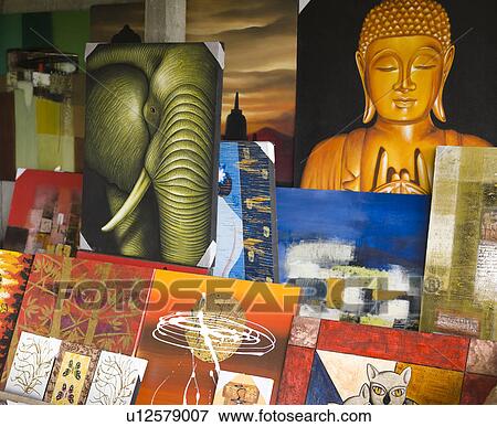 Display of artwork in Bali View Large Photo Image Stock Photo - Display of artwork in Bali. Fotosearch