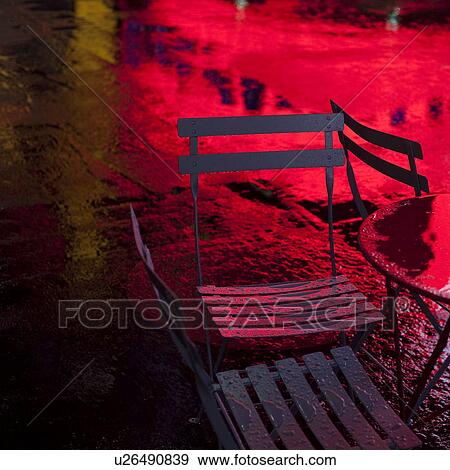 Empty tables and chairs in Times Square Manhattan, New York City, U. S. A. View Large Photo Image Stock Photo - Empty tables and chairs in Times Square Manhattan, New York City, U. S. A.. Fotosearch