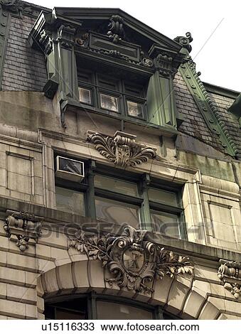 Stock Image - Exterior facade of a building in Manhattan, New York, U. S. A.. Fotosearch