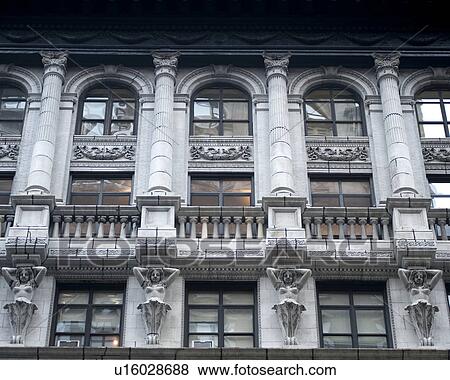 Stock Photo - Exterior facade of a building in Manhattan, New York City, U. S. A.. Fotosearch