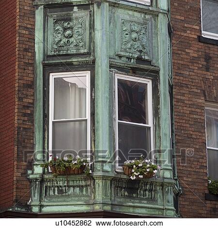 Stock Image - Exterior of a building in Boston, Massachusetts, USA. Fotosearch